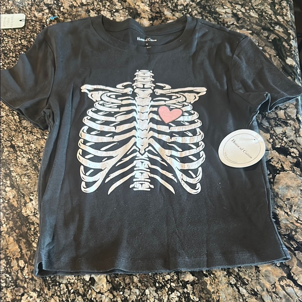 Black Heart & Bones Kids T-Shirt